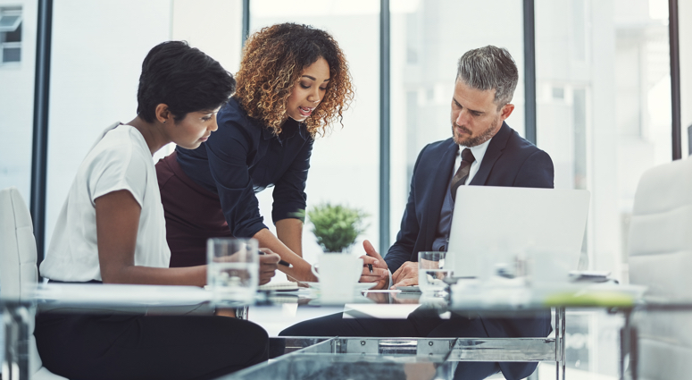 Group of businesspeople having a meeting in the boardroom