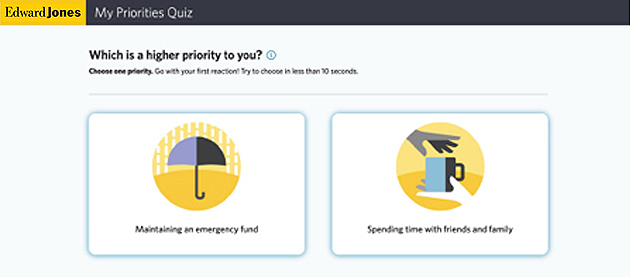 Screenshot of My Priorities form