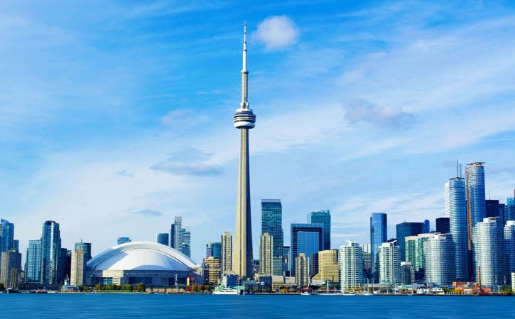 Toronto, Ontario, Canada, CN Tower Cityscape.