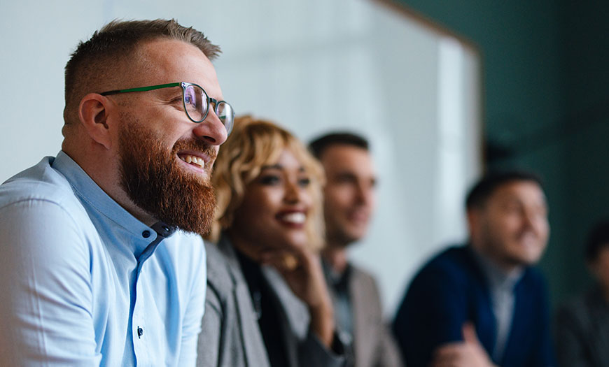 group of people smiling